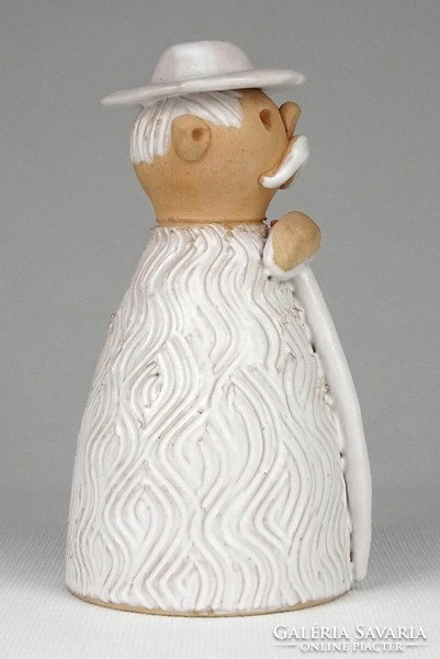 1M952 Szilágyi Mária : Kalapos bácsi kerámia figura 14 cm