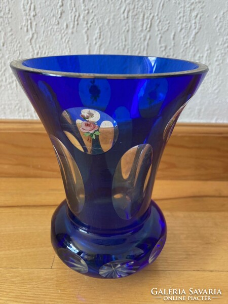 Czech crystal glass vase
