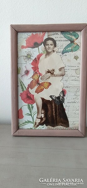 Old photo + frame, young girl