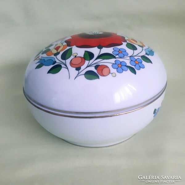 Kalocsai porcelain bonbonier, sugar holder (large)
