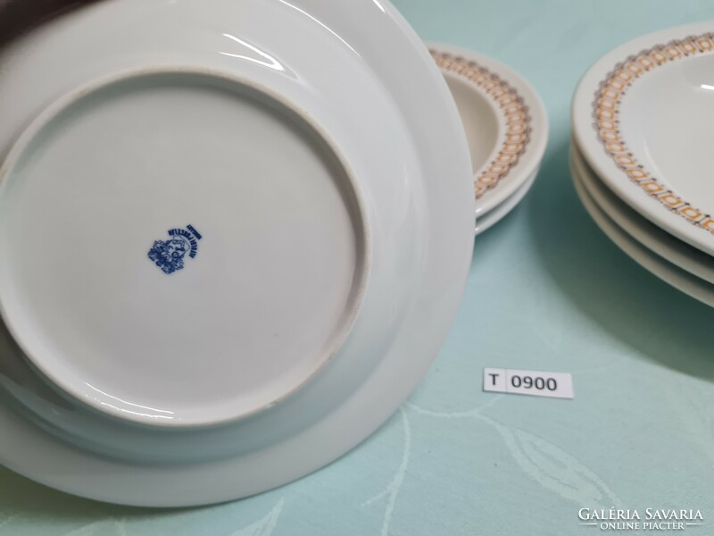 T0900 Lowland terracotta patterned soup plate 6 pieces 22 cm