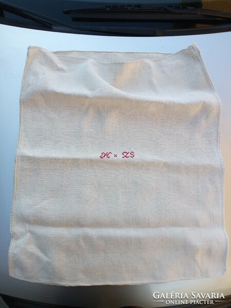 Régi textil párnahuzatok (2 db), monogramos