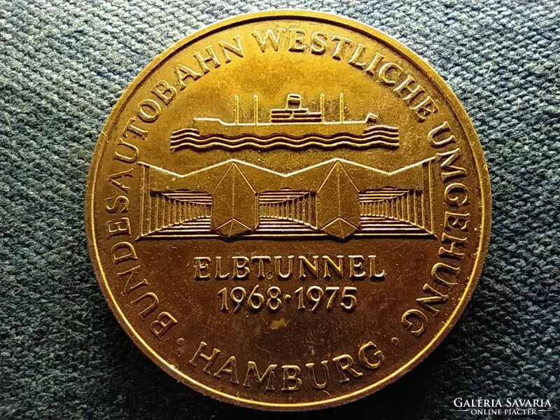 Opening of the elba tunnel to car traffic 1975 bronze medal 34.5mm (id70329)