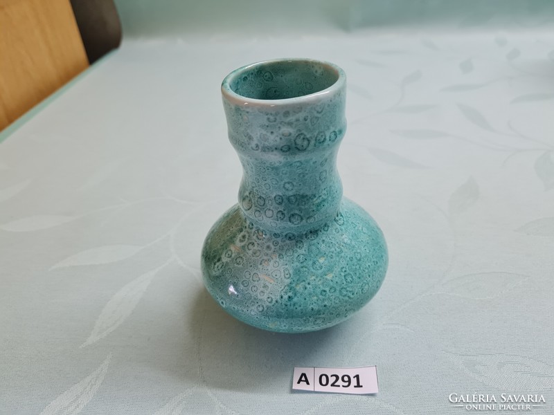 A0291 Türkíz Kerámia váza 12 cm