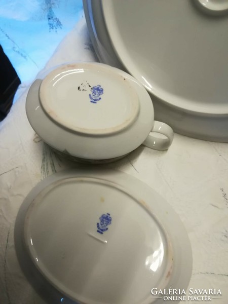 Alföldi porcelain round bowl + sauce tray
