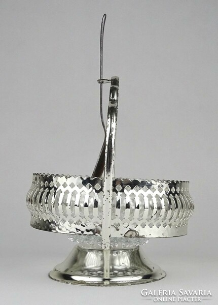 1M961 metal sugar stand with glass insert with spoon