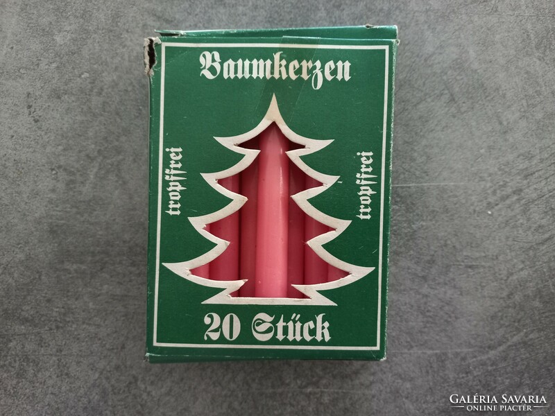 16 pink Christmas tree candles