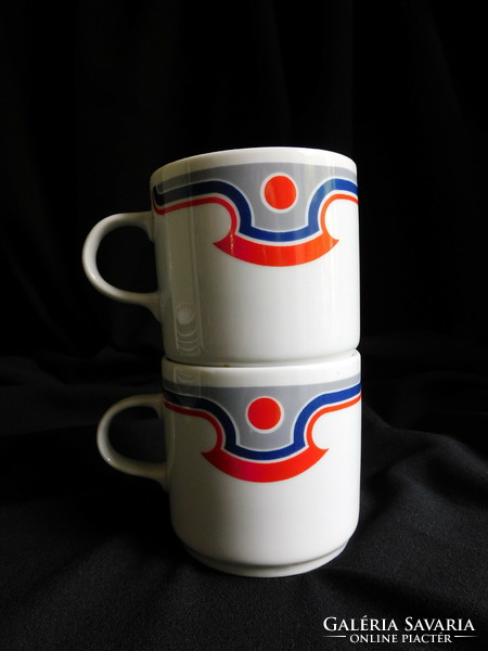 Alföldi mugs with art deco pattern - 2 pieces