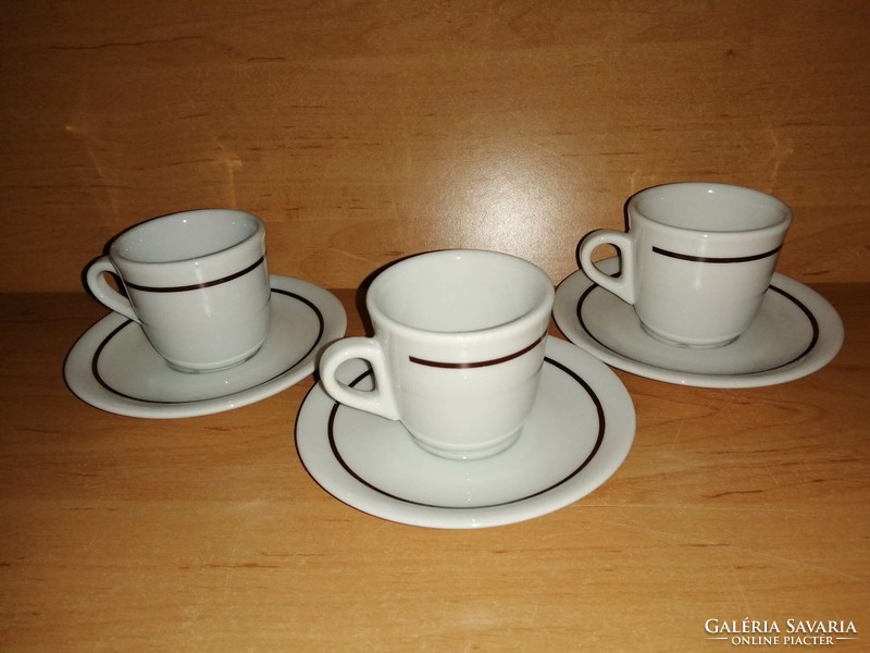 Olasz porcelán kávés csésze aljjal 3 személyes (31/d)
