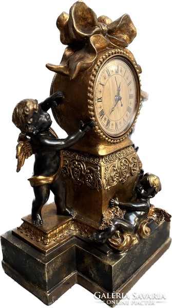 Antique style putto table clock