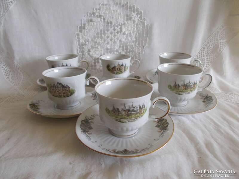 Original dutch castles Bavarian porcelain cups