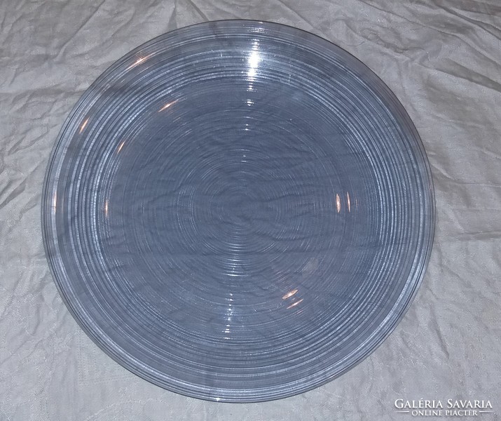 Light blue glass plate 27 cm.