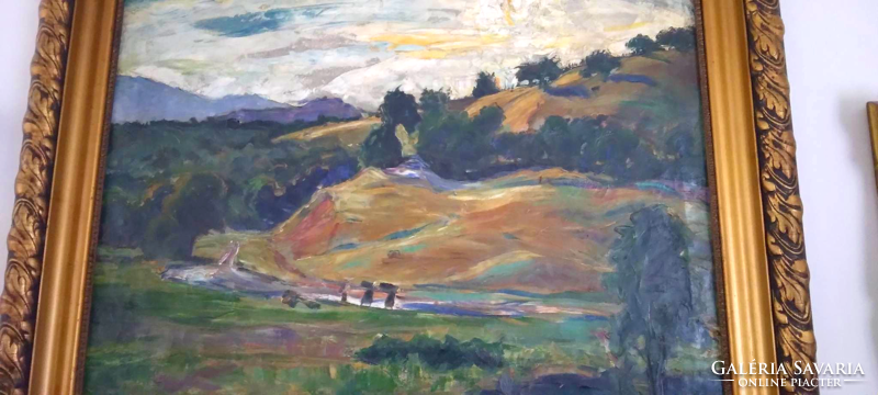 Géza Say's (1892-1958) original painting called Sunset