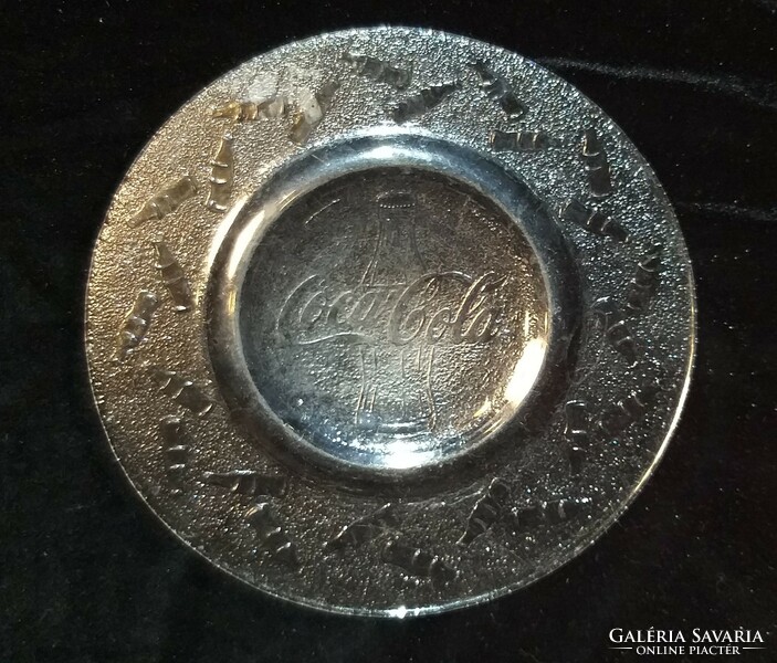 Glass plate with Coca-Cola inscription 20 cm.
