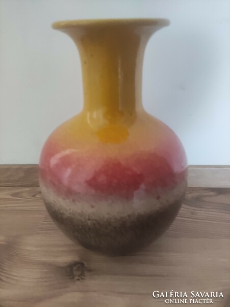Glazed ceramic vase of applied arts company