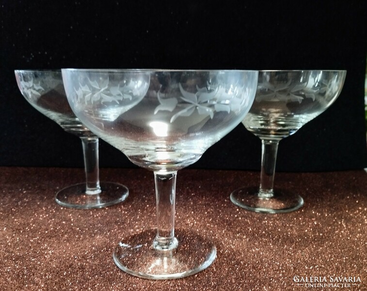 3 Pieces of polished margarita glass