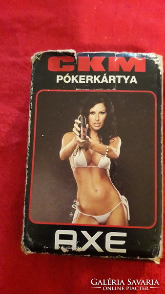 Retro CKM -AXE fürdőruhás szexi francia römi kártya pakli dobozával a képek szerint
