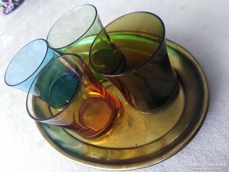 Short drink set - s. With copper tray / 4 pcs.