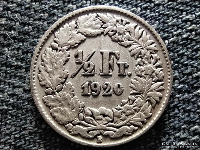 Switzerland .835 Silver 1/2 franc 1920 b (id41693)