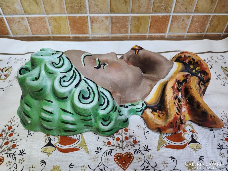 Ceramic butcher art deco wall bust