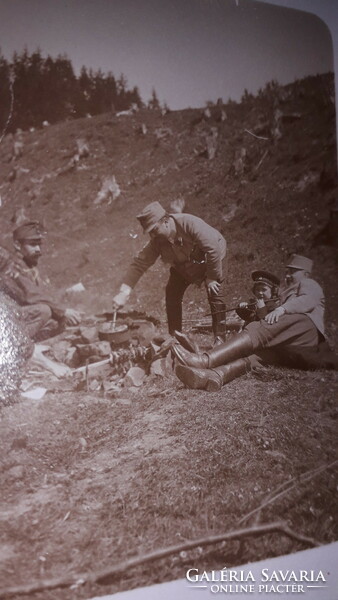 1918.Antik tábori csendőrség pihenőidő főzőcske kép fotó képeslap BELGRÁD a képek szerint