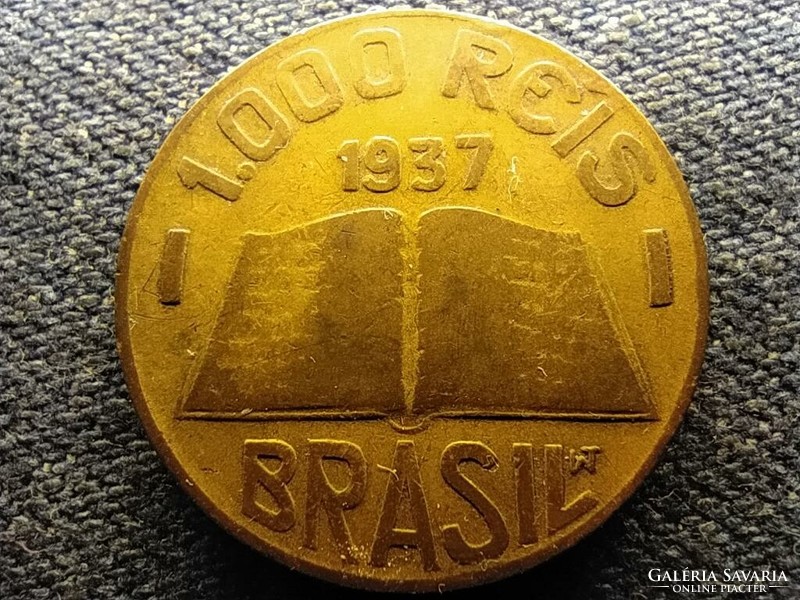 Brazília Brazíliai Egyesült Államok Köztársaság (1889-1967) 1000 reis 1937 RITKA (id67343)