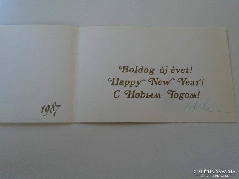 D195139 aircraft service - 1987 New Year's paper - signed