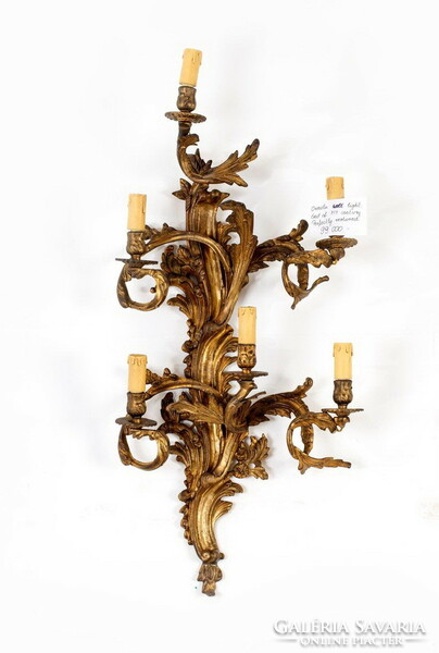Gilded bronze 2-story wall arm - 6 arms