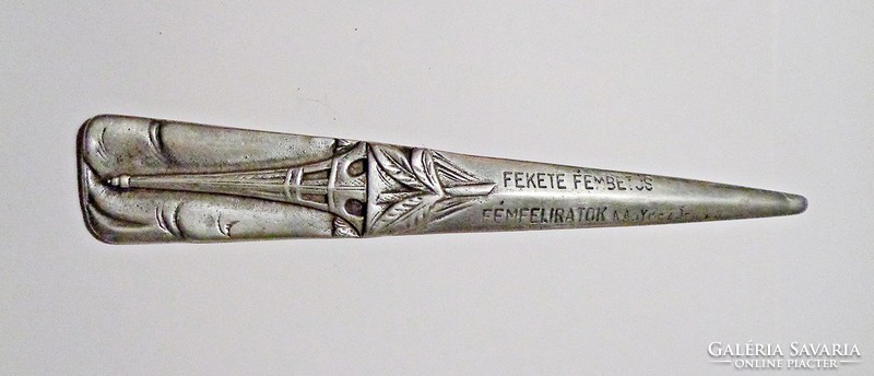 1910 körüli budapesti reklám alumínium levélbontó kés