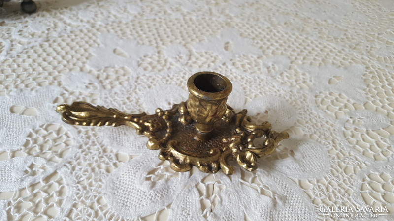 Beautifully crafted, bronzed walking candle holder