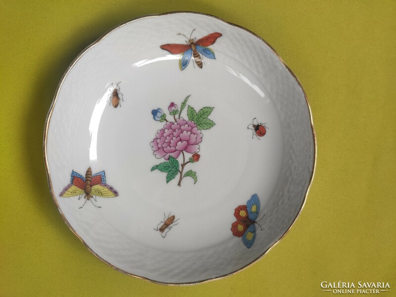 Herend antique small plate, bowl 1930, lavel Budapest