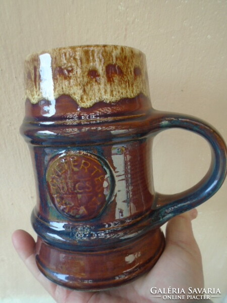 Zsolnay beer mug - clustered György consent mg tsz decs 1.2 liter