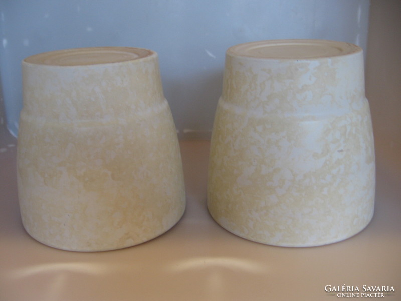 Drapp cloudy ceramic pot, pair of vases