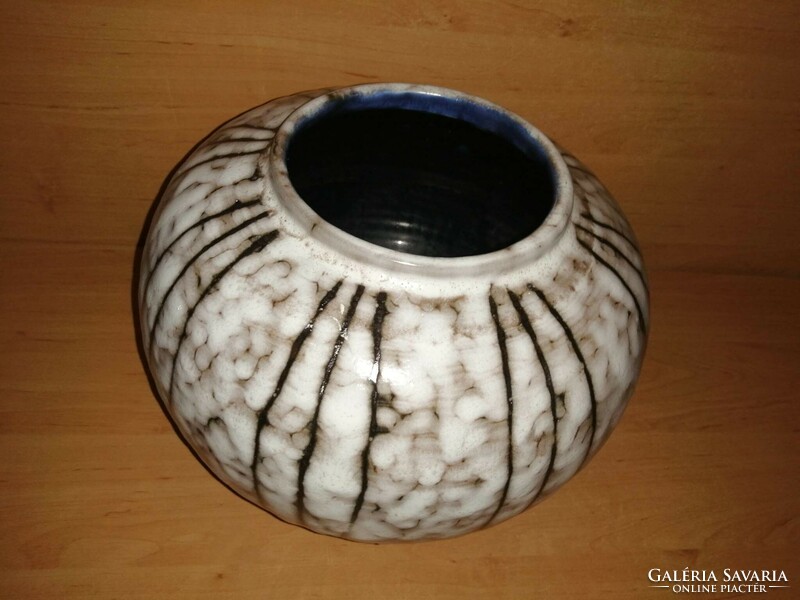 Hódmezővásárhely ceramic spherical vase - diam. 24 Cm
