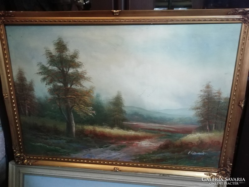 C. Granville festmény nagy méretű olaj vászon
