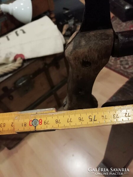 Miter cutter, cast iron marked piece, from the first half of the 20th century, old tool with a nice patina