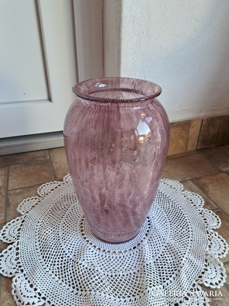 Collectors of rare pink cracked veil glass veil Carcagi berekbürdő glass vase
