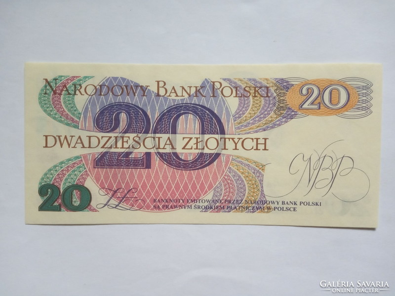 Unc 20  Zloty Lengyelország  1982 !! ( 3 )
