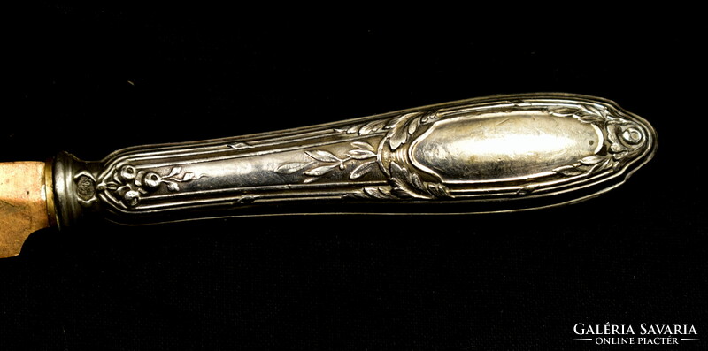 Antique French copper-headed knife with silver handle