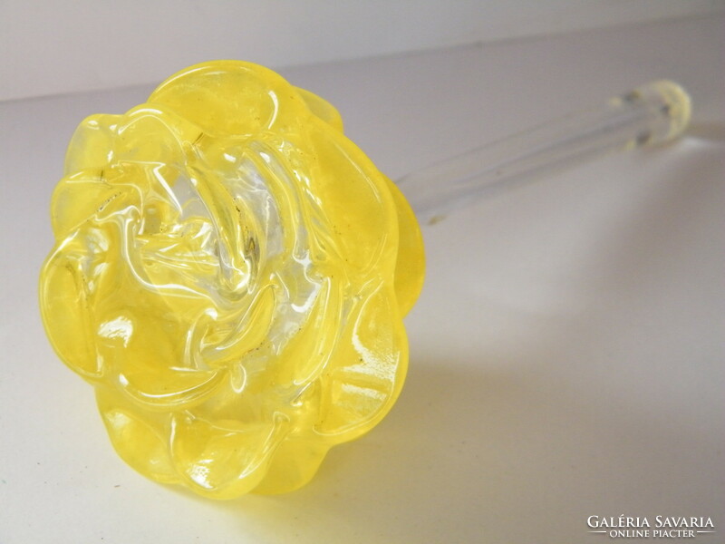 Murano glass yellow rose
