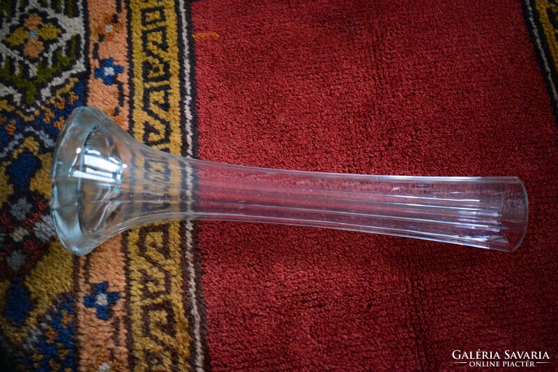 Old glass vase fiber vase, church, altar 10x10x 30.5 cm
