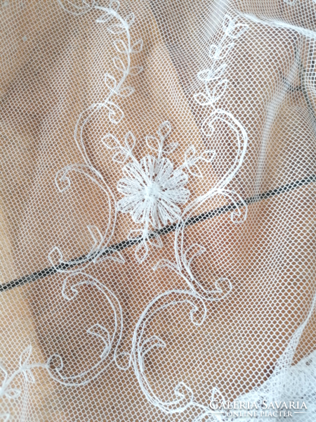 Rare Extra Dream Wonderful Tulle Embroidered Huge Lacy Basket Curtain 245 x 260