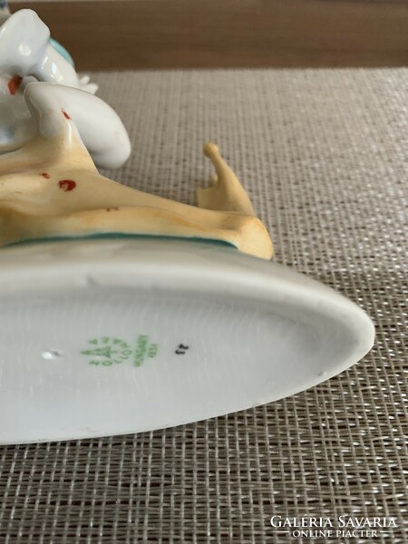 Hollóháza Snail Peti porcelain figure