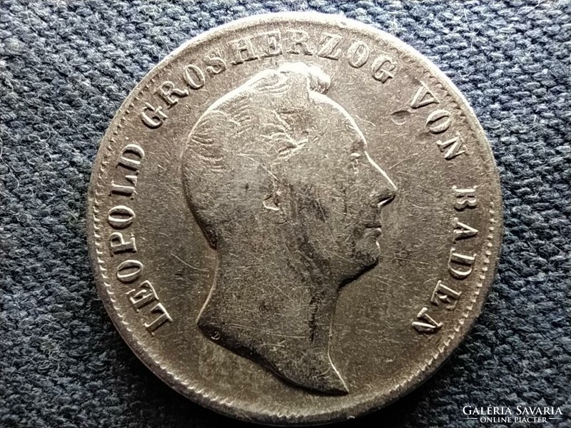 Badeni Nagyhercegség I. Lipót (1830-1852) .900 ezüst 1/2 gulden 1842 (id68684)