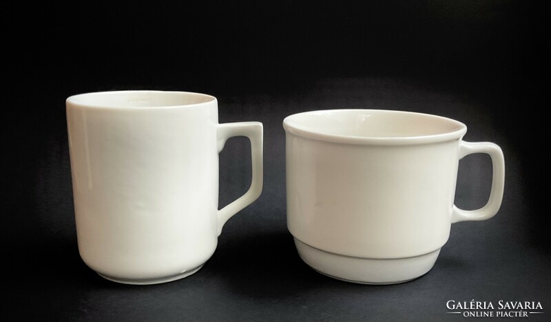 Zsolnay 2 white mugs