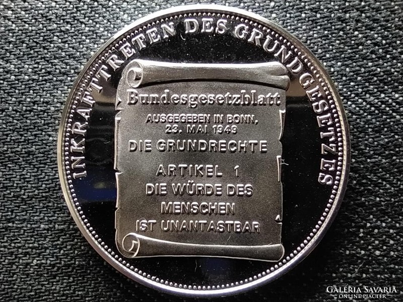 Németország 40 éves az NSZK Alaptörvény .925 ezüst érem PP (id48796)