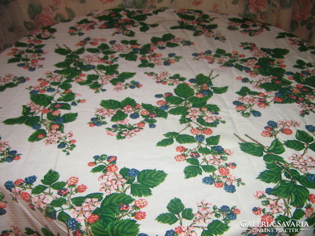 Beautiful vintage forest fruit tablecloth
