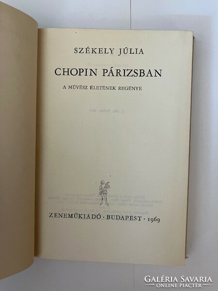 Székely Júlia: Chopin Párizsban című könyv