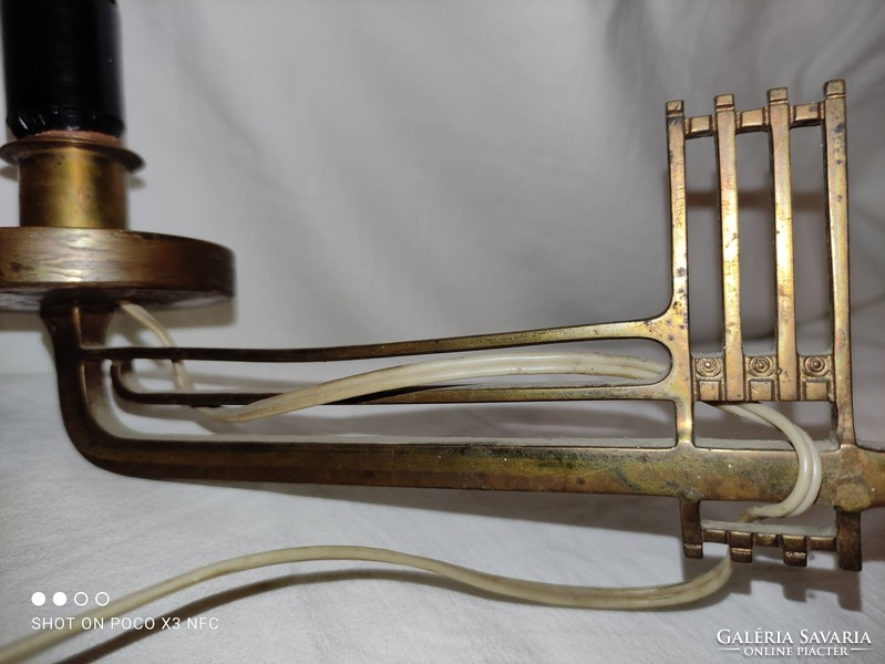 Now worth the price! Antique old art nouveau copper wall lamp piano lamp?