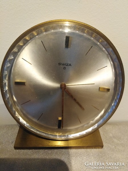 Swiza - table alarm clock / brass